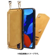 WORK54HW-YL-NV5T [LOOF SHOULDER-FLIP HUAWEI nova 5T 用 背面型スマホショルダーケース ロングストラップ＆カードポケット付き ゴールデンイエロー]