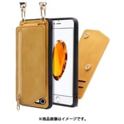 WORK54IP-YL-7 [LOOF SHOULDER-FLIP iPhone 7/8/SE（2/3） 用 背面型スマホショルダーケース ロングストラップ＆カードポケット付き ゴールデンイエロー]