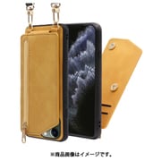 WORK54IP-YL-11P [LOOF SHOULDER-FLIP iPhone 11 Pro 用 背面型スマホショルダーケース ロングストラップ＆カードポケット付き ゴールデンイエロー]