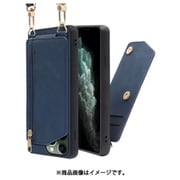 WORK54IP-BU-11PM [LOOF SHOULDER-FLIP iPhone 11 Pro Max 用 背面型スマホショルダーケース ロングストラップ＆カードポケット付き クラシックブルー]