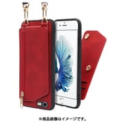 WORK54IP-RD-6P [LOOF SHOULDER-FLIP iPhone 6Plus/6sPlus 用 背面型スマホショルダーケース ロングストラップ＆カードポケット付き ロイヤルレッド]