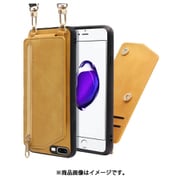 WORK54IP-YL-7P [LOOF SHOULDER-FLIP iPhone 7 Plus/8 Plus 用 背面型スマホショルダーケース ロングストラップ＆カードポケット付き ゴールデンイエロー]