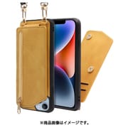 WORK54IP-YL-IP14 [LOOF SHOULDER-FLIP iPhone 14 用 背面型スマホショルダーケース ロングストラップ＆カードポケット付き ゴールデンイエロー]