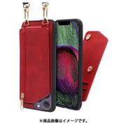 WORK54IP-RD-IP14PM [LOOF SHOULDER-FLIP iPhone 14 Pro Max 用 背面型スマホショルダーケース ロングストラップ＆カードポケット付き ロイヤルレッド]
