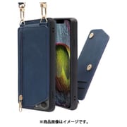 WORK54IP-BU-IP14PRO [LOOF SHOULDER-FLIP iPhone 14 Pro 用 背面型スマホショルダーケース ロングストラップ＆カードポケット付き クラシックブルー]