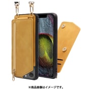 WORK54IP-YL-IP14PRO [LOOF SHOULDER-FLIP iPhone 14 Pro 用 背面型スマホショルダーケース ロングストラップ＆カードポケット付き ゴールデンイエロー]