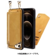WORK54IP-YL-IP2067 [LOOF SHOULDER-FLIP iPhone 12 Pro Max 用 背面型スマホショルダーケース ロングストラップ＆カードポケット付き ゴールデンイエロー]