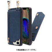 WORK54IP-BU-IP21TR67 [LOOF SHOULDER-FLIP iPhone 13 Pro Max 用 背面型スマホショルダーケース ロングストラップ＆カードポケット付き クラシックブルー]