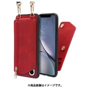 WORK54IP-RD-XR [LOOF SHOULDER-FLIP iPhone XR 用 背面型スマホショルダーケース ロングストラップ＆カードポケット付き ロイヤルレッド]