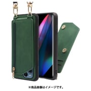 WORK54OPP-GN-OFDX3P [LOOF SHOULDER-FLIP OPPO Find X3 Pro 用 背面型スマホショルダーケース ロングストラップ＆カードポケット付き オリーブグリーン]