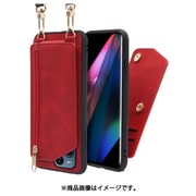 WORK54OPP-RD-OFDX3P [LOOF SHOULDER-FLIP OPPO Find X3 Pro 用 背面型スマホショルダーケース ロングストラップ＆カードポケット付き ロイヤルレッド]