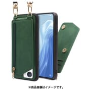 WORK54OPP-GN-ORENO7A [LOOF SHOULDER-FLIP OPPO Reno7 A 用 背面型スマホショルダーケース ロングストラップ＆カードポケット付き オリーブグリーン]