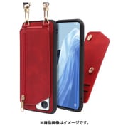 WORK54OPP-RD-ORENO7A [LOOF SHOULDER-FLIP OPPO Reno7 A 用 背面型スマホショルダーケース ロングストラップ＆カードポケット付き ロイヤルレッド]