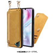 WORK54XMI-YL-MN10 [LOOF SHOULDER-FLIP Xiaomi Mi Note 10 / Mi Note 10 Pro 用 背面型スマホショルダーケース ロングストラップ＆カードポケット付き ゴールデンイエロー]