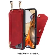 WORK54XMI-RD-XM11T [LOOF SHOULDER-FLIP Xiaomi 11T/11T Pro 用 背面型スマホショルダーケース ロングストラップ＆カードポケット付き ロイヤルレッド]
