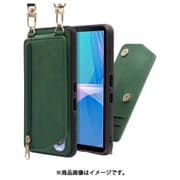 WORK54XP-GN-SXP10G3 [LOOF SHOULDER-FLIP Xperia 10 III/Lite 用 背面型スマホショルダーケース ロングストラップ＆カードポケット付き オリーブグリーン]