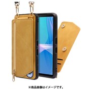 WORK54XP-YL-SXP10G3 [LOOF SHOULDER-FLIP Xperia 10 III/Lite 用 背面型スマホショルダーケース ロングストラップ＆カードポケット付き ゴールデンイエロー]