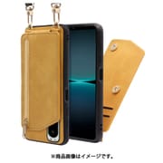 WORK54XP-YL-SXP1V4 [LOOF SHOULDER-FLIP Xperia 1 IV 用 背面型スマホショルダーケース ロングストラップ＆カードポケット付き ゴールデンイエロー]