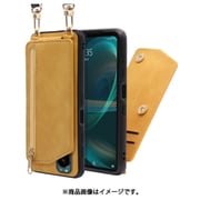 WORK54XP-YL-SXP5G3 [LOOF SHOULDER-FLIP Xperia 5 III 用 背面型スマホショルダーケース ロングストラップ＆カードポケット付き ゴールデンイエロー]
