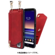 WORK54XP-RD-SXP5T [LOOF SHOULDER-FLIP Xperia 5 II 用 背面型スマホショルダーケース ロングストラップ＆カードポケット付き ロイヤルレッド]