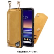 WORK54XP-YL-SXP5T [LOOF SHOULDER-FLIP Xperia 5 II 用 背面型スマホショルダーケース ロングストラップ＆カードポケット付き ゴールデンイエロー]