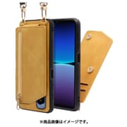 WORK54XP-YL-SXP5V4 [LOOF SHOULDER-FLIP Xperia 5 IV 用 背面型スマホショルダーケース ロングストラップ＆カードポケット付き ゴールデンイエロー]