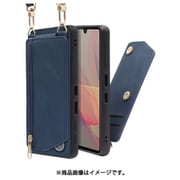 WORK54XP-BU-XACE2 [LOOF SHOULDER-FLIP Xperia Ace II 用 背面型スマホショルダーケース ロングストラップ＆カードポケット付き クラシックブルー]