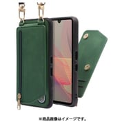 WORK54XP-GN-XACE2 [LOOF SHOULDER-FLIP Xperia Ace II 用 背面型スマホショルダーケース ロングストラップ＆カードポケット付き オリーブグリーン]