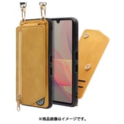 WORK54XP-YL-XACE2 [LOOF SHOULDER-FLIP Xperia Ace II 用 背面型スマホショルダーケース ロングストラップ＆カードポケット付き ゴールデンイエロー]