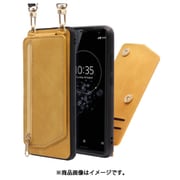 WORK54XP-YL-XZ3 [LOOF SHOULDER-FLIP Xperia XZ3 用 背面型スマホショルダーケース ロングストラップ＆カードポケット付き ゴールデンイエロー]