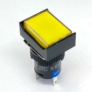 LA128AJ-11D-24V-Y [照光式プッシュスイッチ 長方形 モーメンタリ 黄色 24V]
