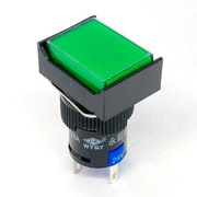 LA128AJ-11DZ-24V-G [照光式プッシュスイッチ 長方形 オルタネイト 緑色 24V]