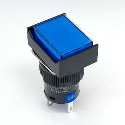 LA128AJ-11DZ-24V-B [照光式プッシュスイッチ 長方形 オルタネイト 青色 24V]
