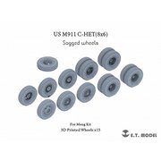 P35-118 1/35 現用 アメリカ M911 C-HET（8x6） 戦車運搬トラック 自重変形タイヤ（モンモデル用） [ディテールアップパーツ]