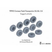 P35-123 1/35 WWII ドイツ Sd.Ah.116戦車運搬用トレーラー 自重変形タイヤ（タミヤ用） [ディテールアップパーツ]