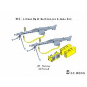 P35-217 1/35 WWII ドイツ MG42機関銃＆弾薬箱セット（2セット入） [ディテールアップパーツ]