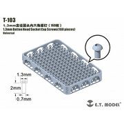 T-103 汎用 1.3mm径 六角穴付きボタンボルト 160個入 [ディテールアップパーツ]