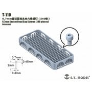 T-110 汎用 0.7mm径 六角穴付きボルト 240個入 [ディテールアップパーツ]