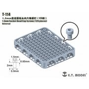T-114 汎用 1.5mm径 六角穴付きボルト 120個入 [ディテールアップパーツ]