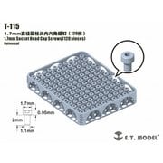 T-115 汎用 1.7mm径 六角穴付きボルト 120個入 [ディテールアップパーツ]