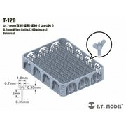 T-120 汎用 0.7mm径 蝶ボルト 240個入 [ディテールアップパーツ]