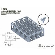 T-126 汎用 2.0mm径 蝶ボルト 50個入 [ディテールアップパーツ]