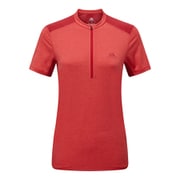 ウィメンズ・ナバ・SS・ジップ・ティー WOMEN’S NAVA SS ZIP TEE 412929 H42 Hibiscus/Capsicum XSサイズ [アウトドア カットソー レディース]
