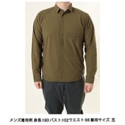 ソフトシェルのショートCLシャツ 021043 O22 オリーブ鼠 サイズ二（S） [アウトドア シャツ ユニセックス]