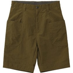 タッサーナイロンのショーツ 022016 U05 ウグイスチャ サイズ五（XL） [アウトドア ハーフパンツ ユニセックス]