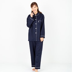 arakawa1886 サテン無地レディースパジャマ Mサイズ ネービー AKP170-05100EM