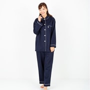 arakawa1886 サテン無地レディースパジャマ Lサイズ ネービー AKP170-05100EL
