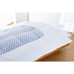 羽毛専用掛けカバーDL 本体部分/綿100％（抗菌防臭加工） ネット部分/ナイロン85％・レーヨン15％ 全開ファスナー 8ヶ所ヒモ付き 190×210 ホワイト 552043717000