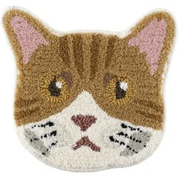 マット ネコカオ 35cm×38cm チャシロ 14300834