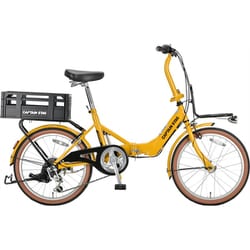 折りたたみ自転車 コンタナFDB206AT 20インチ 外装6段変速 マスタードイエロー YG-1422